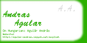 andras agular business card